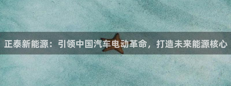 优发国际登录首页怎么设置：正泰新能源：引领中国汽车电动革命，打造未来能源核心