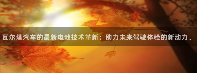 优发国际登陆u：瓦尔塔汽车的最新电池技术革新：助力未来驾驶体验的新动力。