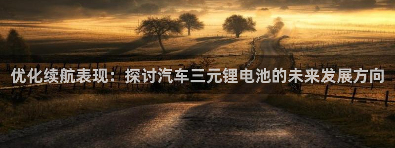 优发国际登录k8：优化续航表现：探讨汽车三元锂电池的未来发展方向